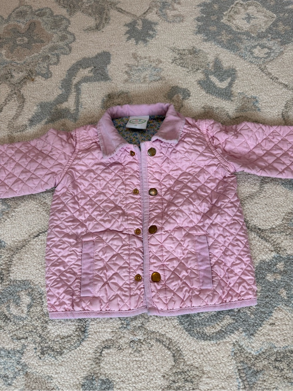 Grace & James Kids Girls' Quilted Pink Jacket - Lightweight Coat